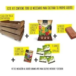 New Cultivation Set aGreen Vintage 50 x 35 x 30 cm 10 kg Kit Til Plante- & Urtedyrkning