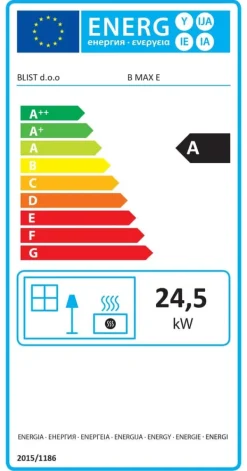 Outlet CV Brændeovn - stål - fritstående - 26kw Brændeovne