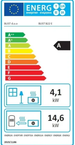 Viking Choice Brændeovne^CV-brændeovn med vandkappe - 22kW - antracit