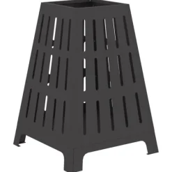 Pejse^Cylindrisk bålsted i stål - Udendørs ildgryde | Farve: Sort | Størrelse: 50x50x70 cm