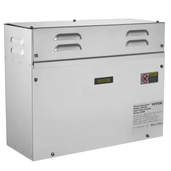 Dampgenerator, 6kW sauna damper med LED digitalt display, 39,5x15,3x31,3 cm, rustfrit stål Sauna