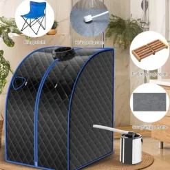 Hot Dampsauna, 78x87x101 cm, Sort Sauna