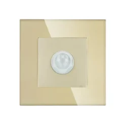 Hot DC SMART HOME bevægelsessensor guld med glasramme__ Bevægelsesdetektorer
