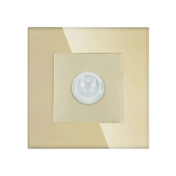 Hot DC SMART HOME bevægelsessensor guld med glasramme__ Bevægelsesdetektorer