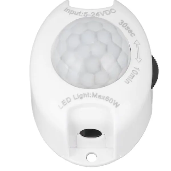 Bevægelsesdetektorer^DC-stik Induktionskontakt til menneskelig krop Infrarød Justerbar LED-lysstrimmeldetektorkontakt 5‑24V 60W