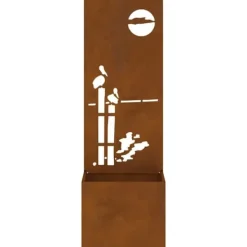 Krukker & Plantebeholdere^Dekorativ havprivatskærm i stål - Elegant mønster | Størrelse: 50 x 140 cm | Farve: Rusten