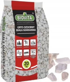 Discount Dekorative flis Hvid Mariana 16-32 mm Hvid og grå dekorativ sten 20 kg Havesten & Trædesten