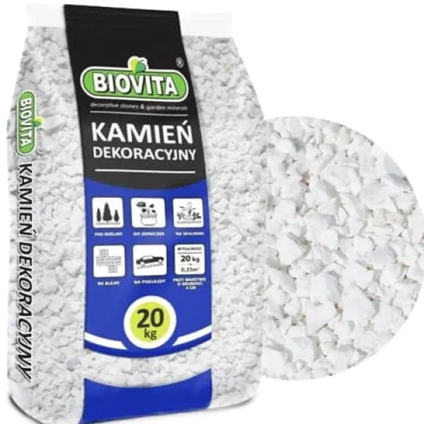 Discount Dekorative stenslag hvide 8-16 mm 20 kg Havesten & Trædesten
