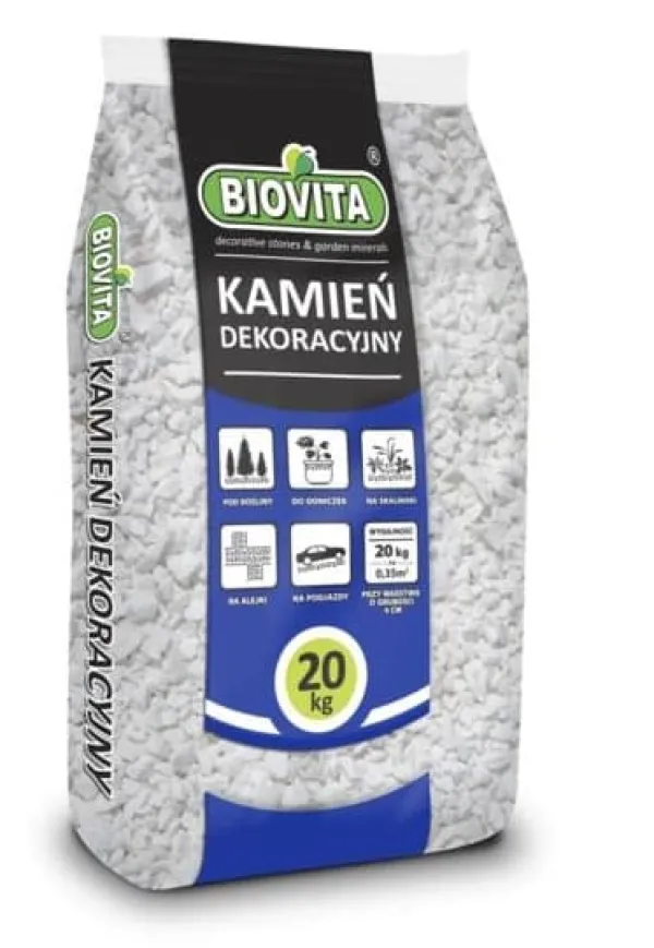 Discount Dekorative stenslag hvide 8-16 mm 20 kg Havesten & Trædesten