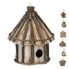 Til Fugle & Småvildt^Dekorativt fuglehus, Træ, 39x21x14 cm, Natur