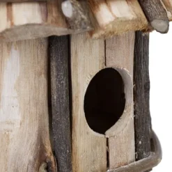 Til Fugle & Småvildt^Dekorativt fuglehus, Træ, 39x21x14 cm, Natur