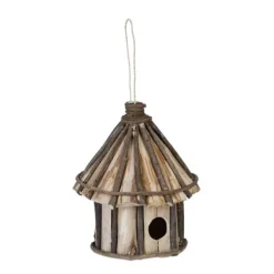 Til Fugle & Småvildt^Dekorativt fuglehus, Træ, 39x21x14 cm, Natur