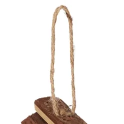 Clearance Dekorativt fuglehus, 14.5x10.5x7.5 cm, naturtræ Til Fugle & Småvildt