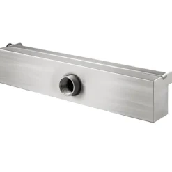 New Dekorativt vandfaldsbassin i rustfrit stål 30 x 11,5 x 8 cm til havedam – perfekt til indendørs og udendørs brug. Springvand & Damme