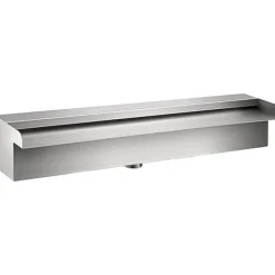 New Dekorativt vandfaldsbassin i rustfrit stål 30 x 11,5 x 8 cm til havedam – perfekt til indendørs og udendørs brug. Springvand & Damme