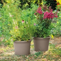Krukker & Plantebeholdere^DEROMA Rund blomkruka Day R Camel - 60 cm