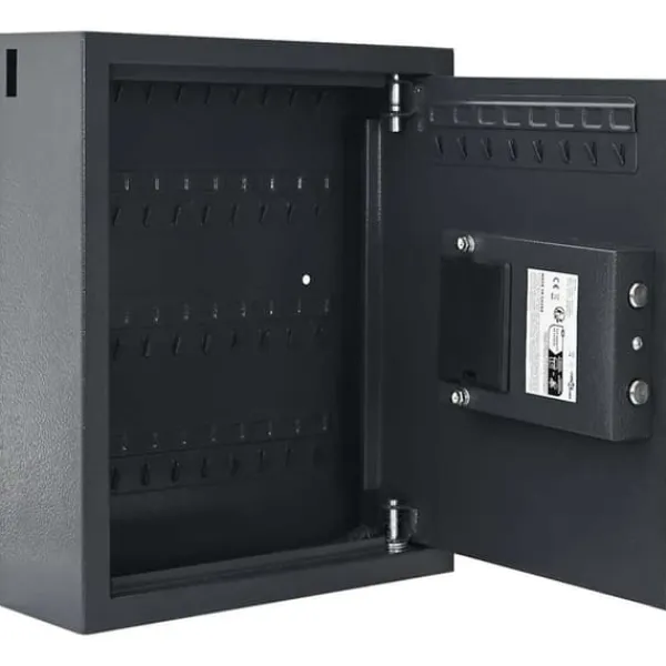 Best Digital pengeboks med elektronisk lås - Sikker opbevaring i stål | Farve: Grå | Størrelse: 30x10x36,5 cm Pengeskabe