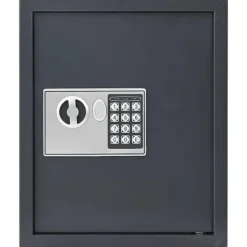Best Digital pengeboks med elektronisk lås - Sikker opbevaring i stål | Farve: Grå | Størrelse: 30x10x36,5 cm Pengeskabe
