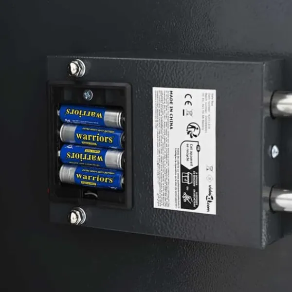 Best Digital pengeboks med elektronisk lås - Sikker opbevaring i stål | Farve: Grå | Størrelse: 30x10x36,5 cm Pengeskabe