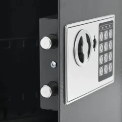 Best Digital pengeboks med elektronisk lås - Sikker opbevaring i stål | Farve: Grå | Størrelse: 30x10x36,5 cm Pengeskabe