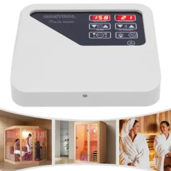 Online Digital Sauna Varmer Controller, 9KW, Temperaturinterval 40°C-105°C, Indendørs Kompatibilitet, Overophedningsbeskyttelse, 7-Tommer Skærm Sauna