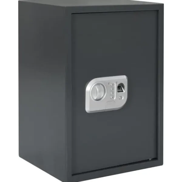 Pengeskabe^Digitalt pengeskab med elektronisk lås - Mørkegrå | Størrelse: 31x35x50 cm | Materiale: Stål