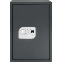 Pengeskabe^Digitalt pengeskab med elektronisk lås - Mørkegrå | Størrelse: 31x35x50 cm | Materiale: Stål