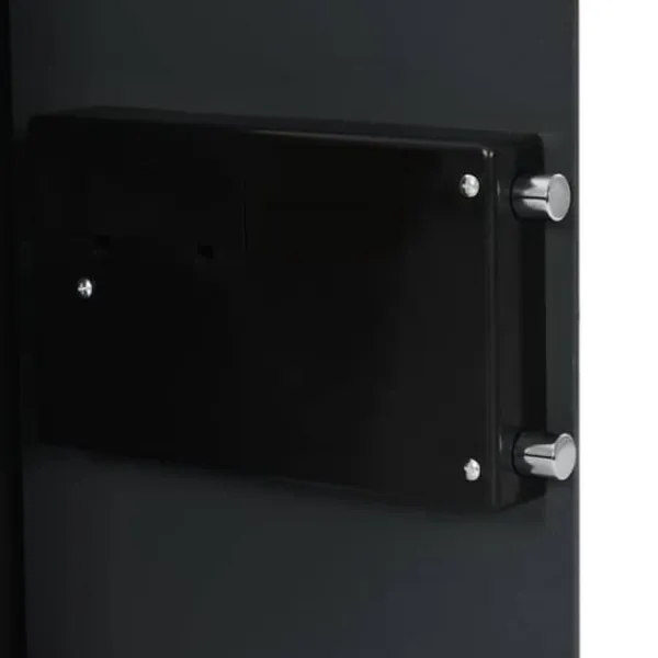 Pengeskabe^Digitalt pengeskab med elektronisk lås - Mørkegrå | Størrelse: 31x35x50 cm | Materiale: Stål