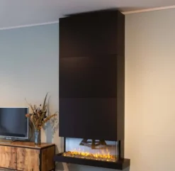 Pejse^Disegno 90XLB elektrisk vægpejs - sort - 3-sidet elektrisk LED humørpejs - Højt til loftet - 1400 Watt varme - fjernbetjening