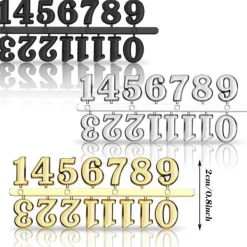 Adresseskilte & Husnumre^DIY Ur Numerskilt - Guld Sølv Sort - I Æske