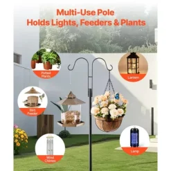 Hot Dobbelt Hyrdekrog 8-pak, 2345 mm Kraftig Fuglefoderstang, Robust og Nem at Installere Til Fugle & Småvildt