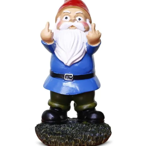 Clearance Dobbelt Langfinger Harpiks Have Santa - Blå Havedekorationer
