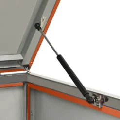 Skure, Garager & Carports^Dobbelt skraldespandsskjuler i rustfrit stål - Robust og luftcirkulerende | Størrelse: 138x77,5x112,5 cm