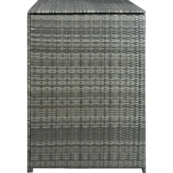 Dobbelt skraldespandsskjuler 148x77x111 cm polyrattan grå - Skraldespandsskjuler - Skraldespandsskjulere - Home & Living Skure, Garager & Carports