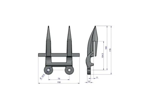 Discount Dobbeltfinger bajonet hærdet applikation Claas 626295.2 676235 Waryński Havemaskiner