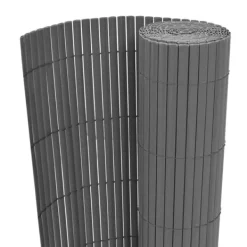 Buer, Spalier, Lysthuse Uden Tag^Dobbeltsidet havehegn i vejrbestandigt PVC | Størrelse: 90x500 cm | Farve: Grå
