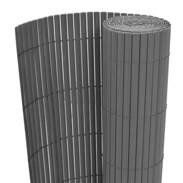 Buer, Spalier, Lysthuse Uden Tag^Dobbeltsidet havehegn i vejrbestandigt PVC | Størrelse: 90x500 cm | Farve: Grå