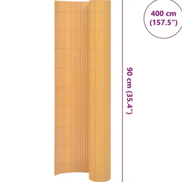 New Dobbeltsidet havehegn 90x400 cm - Slidstærkt PVC | Farve: Gul | Størrelse: 90x400 cm Havedekorationer