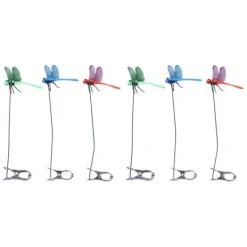 Best Dragonfly Clip Falske Dragonfly Stang Clips Naturligt organisk koncept 3D Dragonfly Have Decor til Familie Have Potte Blomster Plænehus Statue 6 Stk | CDON Havedekorationer