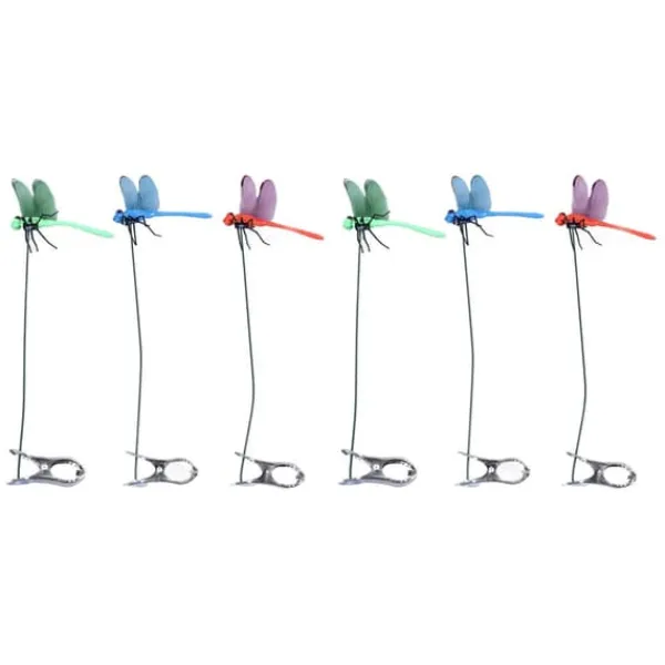 Best Dragonfly Clip Falske Dragonfly Stang Clips Naturligt organisk koncept 3D Dragonfly Have Decor til Familie Have Potte Blomster Plænehus Statue 6 Stk | CDON Havedekorationer