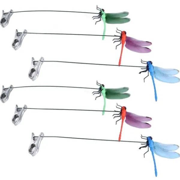 Best Dragonfly Clip Falske Dragonfly Stang Clips Naturligt organisk koncept 3D Dragonfly Have Decor til Familie Have Potte Blomster Plænehus Statue 6 Stk | CDON Havedekorationer