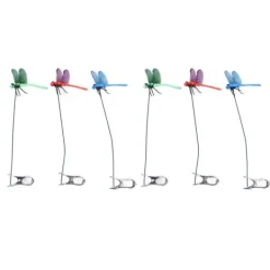 Best Dragonfly Clip Falske Dragonfly Stang Clips Naturligt organisk koncept 3D Dragonfly Have Decor til Familie Have Potte Blomster Plænehus Statue 6 Stk | CDON Havedekorationer