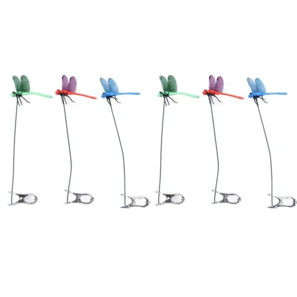 Best Dragonfly Clip Falske Dragonfly Stang Clips Naturligt organisk koncept 3D Dragonfly Have Decor til Familie Have Potte Blomster Plænehus Statue 6 Stk | CDON Havedekorationer