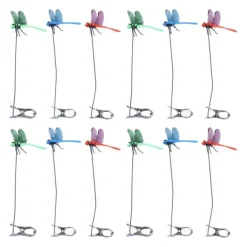 Hot Dragonfly Clip Falske Dragonfly Stang Clips Naturlig organisk koncept 3D Dragonfly Have Decor til Familie Have Potte Blomster Plænehus Statue 12 Stk | CDON Havedekorationer