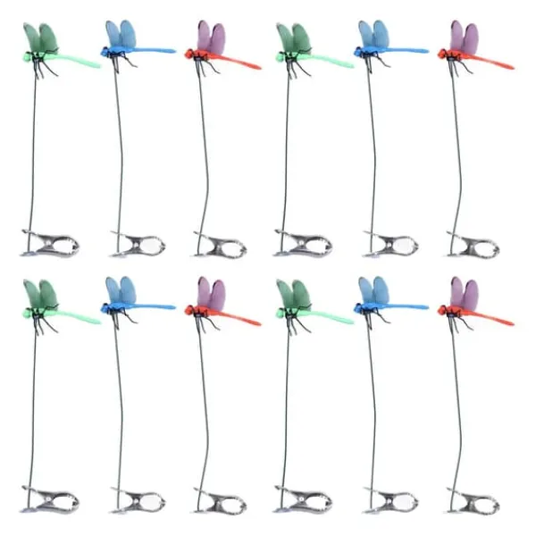Hot Dragonfly Clip Falske Dragonfly Stang Clips Naturlig organisk koncept 3D Dragonfly Have Decor til Familie Have Potte Blomster Plænehus Statue 12 Stk | CDON Havedekorationer