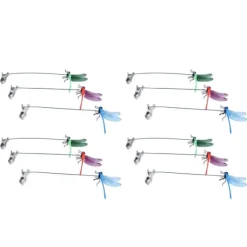 Hot Dragonfly Clip Falske Dragonfly Stang Clips Naturlig organisk koncept 3D Dragonfly Have Decor til Familie Have Potte Blomster Plænehus Statue 12 Stk | CDON Havedekorationer