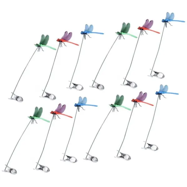 Hot Dragonfly Clip Falske Dragonfly Stang Clips Naturlig organisk koncept 3D Dragonfly Have Decor til Familie Have Potte Blomster Plænehus Statue 12 Stk | CDON Havedekorationer