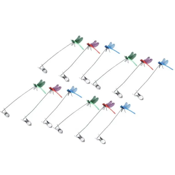 Hot Dragonfly Clip Falske Dragonfly Stang Clips Naturlig organisk koncept 3D Dragonfly Have Decor til Familie Have Potte Blomster Plænehus Statue 12 Stk | CDON Havedekorationer