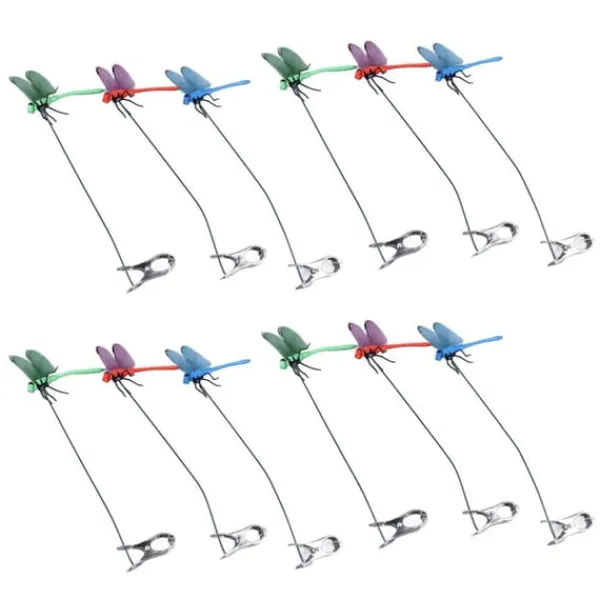 Hot Dragonfly Clip Falske Dragonfly Stang Clips Naturlig organisk koncept 3D Dragonfly Have Decor til Familie Have Potte Blomster Plænehus Statue 12 Stk | CDON Havedekorationer