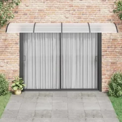 Skure, Garager & Carports^Dørbaldakin i polycarbonat 400x100 cm | Farve: Sort